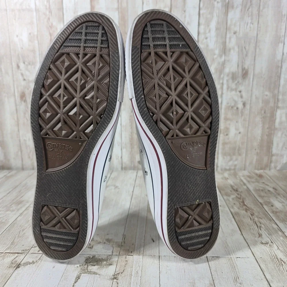Converse Chuck Taylor All Star Low Top White Canvas Mens 9 Womens 11 145334F - Picture 5 of 8